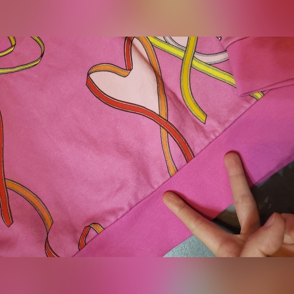 Escada Sport hearts printed sweater. 100% cotton. Rhinestones. Size L. - Picture 11 of 14